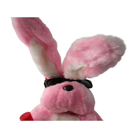 Energizer Pink Bunny Plush With Drum In Red Christmas Stocking 29" Polyester Nov - Picture 8 of 14